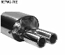 Rear silencer with double tailpipes 2 x  70 mm