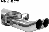 Endschalldmpfer mit Doppel-Endrohr DTM mittig 2 x  63 mm