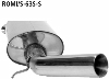Rear silencer with single tailpipe (side exit) 1 x  63 mm