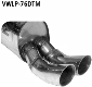 Rear silencer with double tailpipes DTM 2 x  76 mm