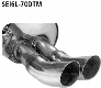 Rear silencer with double tailpipes DTM 2 x  70 mm Seat Ibiza 6L