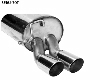 Rear silencer with double tailpipes 2 x  70 mm cut 20 Ibiza 6J (except Cupra Turbo 132 KW)