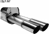 Endschalldmpfer mit Doppel-Endrohr 2x  76 mm