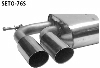 Rear silencer with double tailpipes 2 x  76 mm cut 20 Toledo 5P