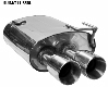 Rear silencer with double tailpipes 2 x  85 (with RACE Look) LH left side