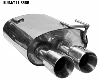 Rear silencer with double tailpipes 2 x  85 (with RACE Look) RH right side