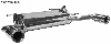 Endschalldmpfer mit Einfach-Endrohr  90 mm Ausgang LH+RH