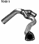 Link pipe for rear silencer LH + RH