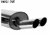 Endschalldmpfer mit Doppel-Endrohr 2 x  70 mm