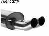 Rear silencer with double tailpipes DTM 2 x  70 mm
