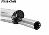 Rear silencer with single tailpipe 1 x  90 mm