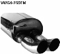Rear silencer DTM with double tailpipes 2 x  76 mm