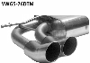 Rear silencer with double tailpipes 2 x  76 mm cut 20