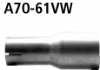 Adapter Komplettanlage auf Serie auf  61 mm (147 KW Modelle)