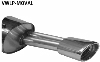 Endschalldmpfer mit Einfach-Endrohr oval 120 x 80 mm