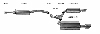Endschalldmpfer mit Einfach-Endrohr 30 schrg geschnitten 1 x  100 mm (im RACE-Look) Ausgang LH