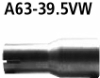 Adaptor rear silencer on original system: to  39.5 mm