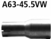 Adaptor rear silencer on original system: to  45.5 mm