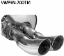 Rear silencer with double tailpipes DTM 2 x  70 mm