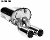 Rear silencer with double tailpipes 2 x  76 mm with inward curl Polo 6R