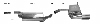 Endschalldmpfer mit Doppel-Endrohr LH + RH 2 x  90 mm mit Lippe, 20 schrg geschnitten
