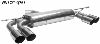 Rear silencer with double tailpipes LH + RH 2 x  76 mm, cut 20