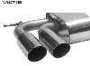 Rear silencer with double tailpipes LH, 2 x  76 mm, cut 20