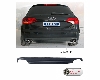 Rear valance insert, Carbon Style, with cut out for 2 x double tailpipes LH+RH Audi A4 B8