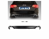 Rear valance insert, matt black ready to paint, with cut out for 2 x double tailpipes LH+RH Audi A4 B8 S-Line