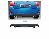 Rear Valance insert with cut out for 2x single tailpipes - avoids having to cut the original rear valance Auris Facelift Matt black, ready to paint
