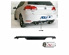 Rear valance insert with cut out for 2 x double tailpipes, black matt, Carbon Style 