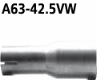 Adapter Verbindungsrohr auf Serienanlage auf  42.5 mm