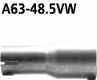 Adapter Verbindungsrohr auf Serienanlage auf  48.5 mm
