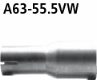 Adaptor rear silencer on original system to  55.5 mm (for 1.4l 136KW)