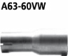 Adaptor rear silencer on original system to  60.0 mm