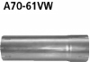 Adapter Endschalldmpfer + Verbindungsrohr auf Serienanlage auf  61.0 mm