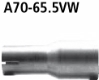 Adaptor rear silencer on original system to  65.5 mm