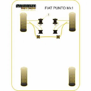 Powerflex Buchsen fr Fiat Punto MK1 (1993 - 1999) Sturz-Einstellbolzen Kit 12mm