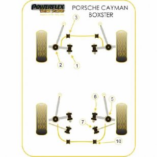 Powerflex Buchsen for Porsche Cayman 987C Rear Link Arm Inner Bush